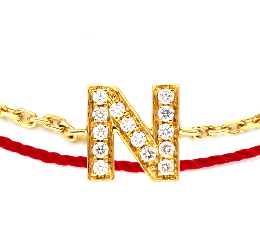 Diamond Alphabet Bracelet