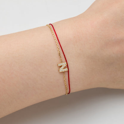 Diamond Alphabet Bracelet