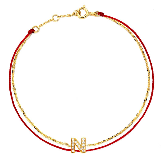 Diamond Alphabet Bracelet